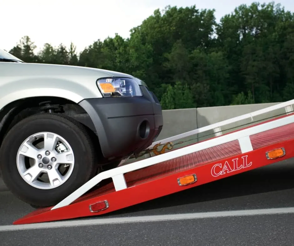 Charlotte local tow truck on residential street